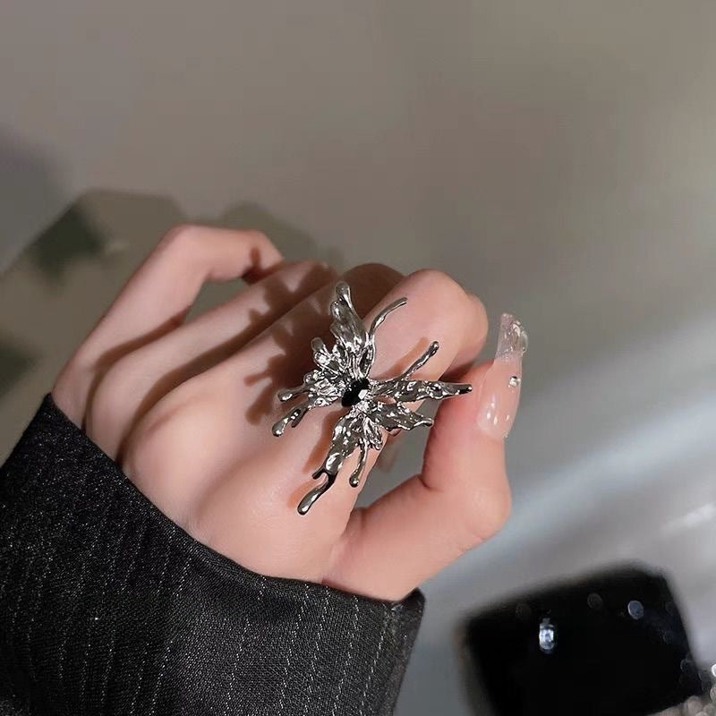 Wholesale Liquid Butterfly Open Ring